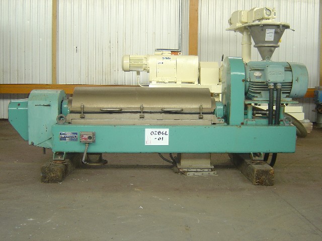 Alfa-Laval #AVNX 419-B31G-6101-4064-89, Decanter Centrifuge, 310mm 12.2" Dia, 5.4 HP, 4000 RPM drum, 40 HP
