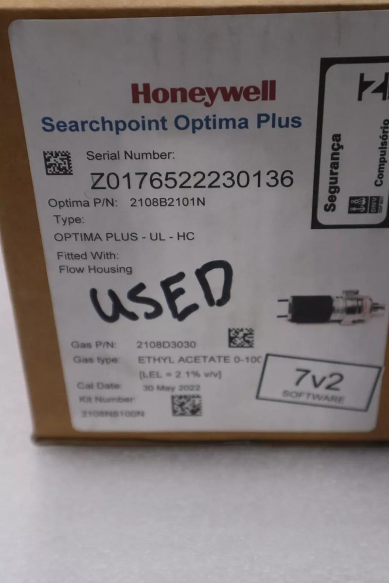 HONEYWELL BH17 0RZ UK PART 2108B SEARCHPOINT OPTIMA PLUS GAS DETECTOR STOCK 5286