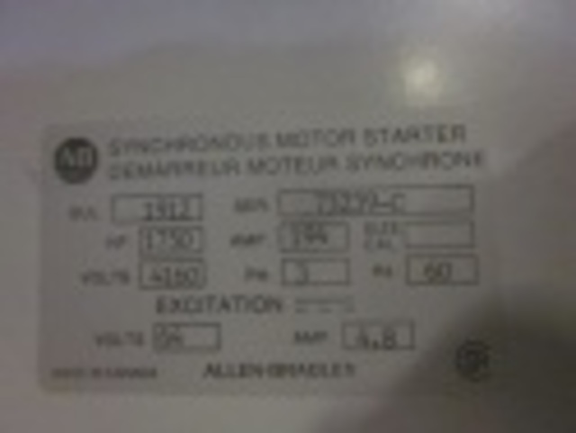 1750 HP Allen-Bradley, FVNR, 4160 Volts, #MVS4135