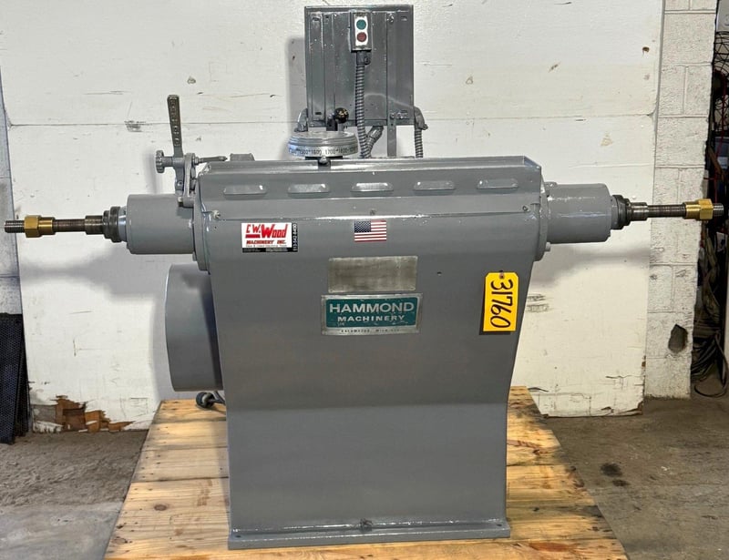 Hammond #10-VRO, double end buffer, 1500-3000 RPM, 10 HP, 70" spindle length, 1-1/4" spindle diameter