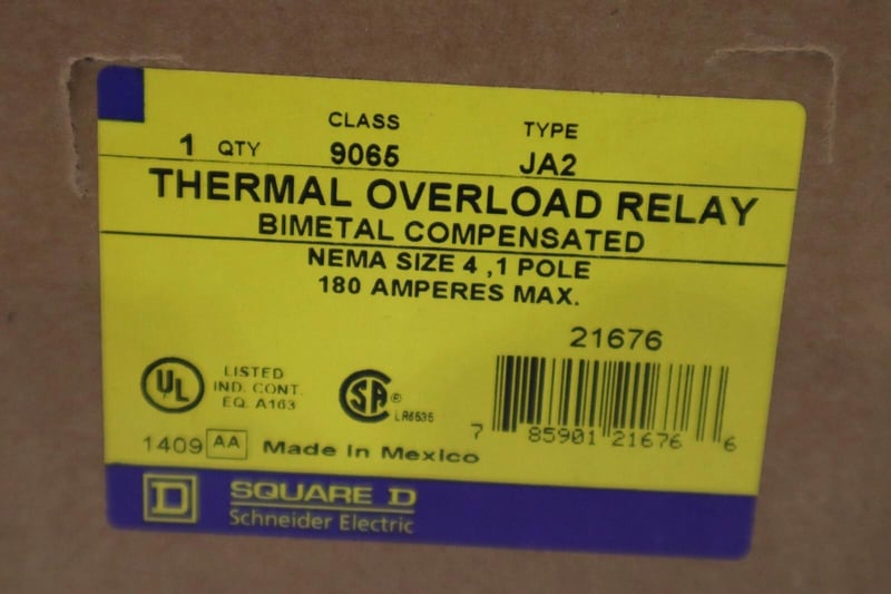 NEW Square D 9065JA2/ 9065-JA2 AMB. COMP. BIMETAL GREEN RESET STOCK G340A