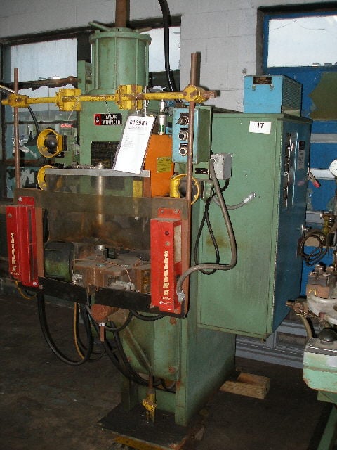 150 KVA Taylor-Winfield #ERF-12-150, 12" throat, light curtains, from service, Tag #13981