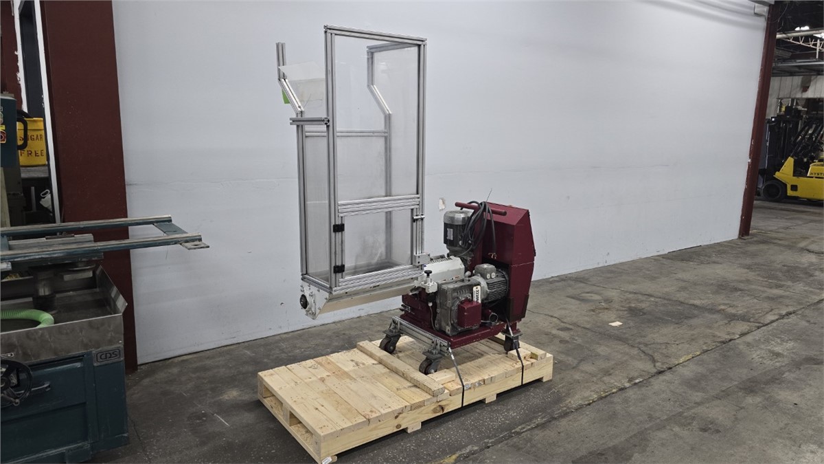 9.7" x 10" Wittmann, knife-mill auger granulator, 6.1 HP, 58" infeed height, 1/4" screen, 2011