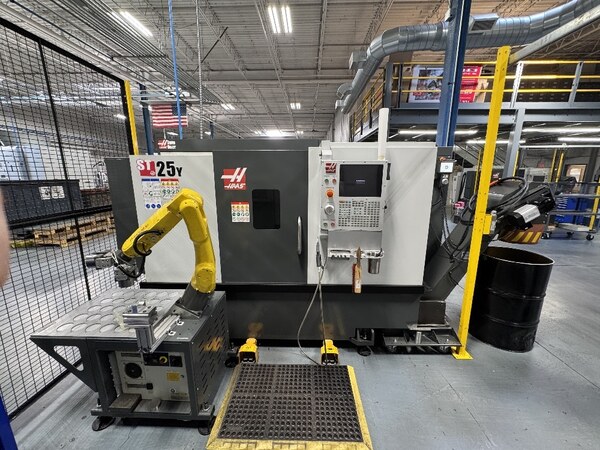 Haas #ST-25Y, CNC lathe with robot, 20.7" swing, 21" centers, 10" chuck, 3" bar, 15" turning diameter, 2022