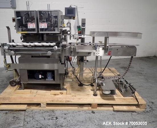 Lakso #300, Twin Head Cotton Inserter, 300 BPM, inline, Slat Conveyor