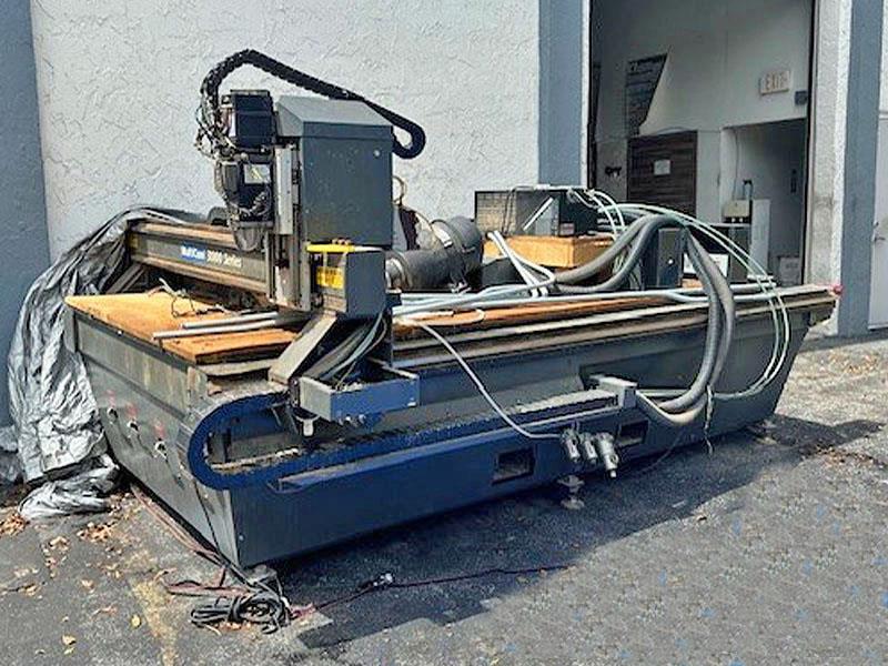 Multicam #3000-Series-3-204R, CNC router, 60" x120" tbl., 8 ATC, 18k RPM, 5.5 HP, 2004