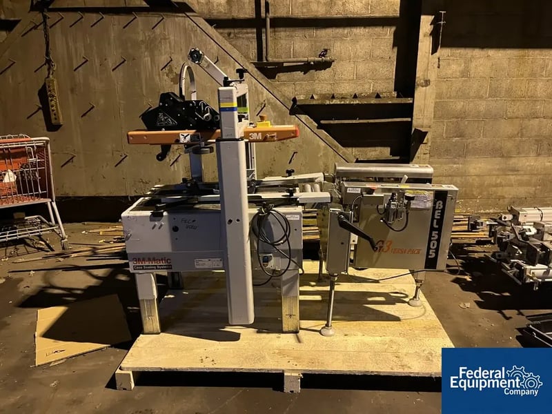 3M #200A, Case Sealer, w/ Belcor Former, top & bottom tape heads, 115 V.,