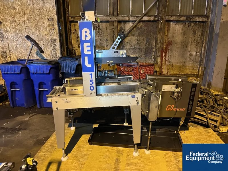 Belcor #BEL-150, Case Former & Taper, top & bottom seal, 120 VAC (2 available)