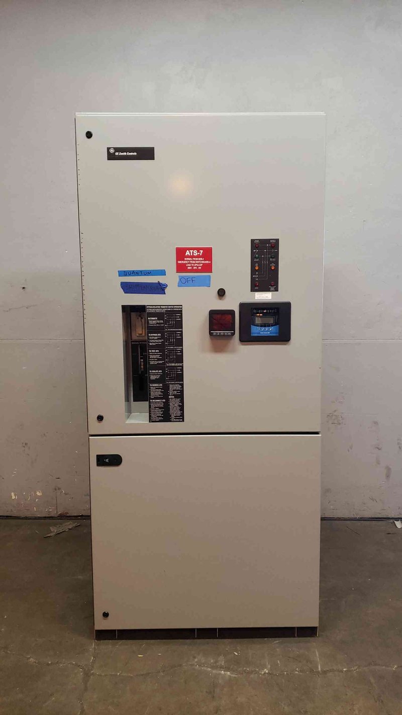800 Amp. General Electric Zenith, ZB5CB10031-05G601N, Transfer Switch, 277/480 Volts, 3PH