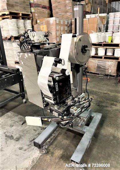 CTM #3600-PA, Pressure-Sensitive Labeler, Tamp-Blow, w/ stand & parts, 90 psi, PLC, 108-132 V., 3-5 CFM