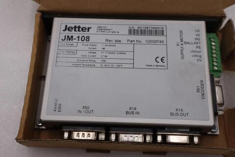 Jetter #JM-108 REV 02A PART NO 10000749 Servo Drive STOCK H400A