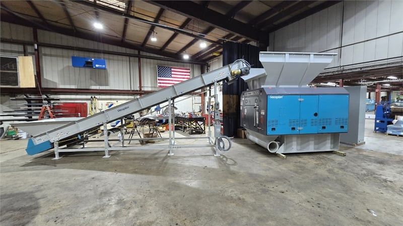 Vecoplan #V-Eco-1300, Single Shaft Shredder, 50" x 60" capacity, 94" L x 59" width x 90" H Shredder, 25'