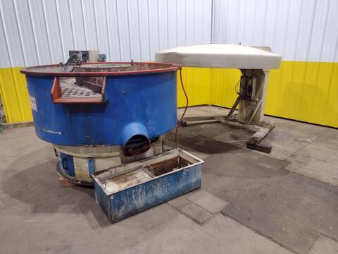 16 cu.ft. Royson #20-CTV-IS, Vibratory Finishing Bowl Deburring, 17.7" width x 29.5" D Channel, 63.4" Bowl
