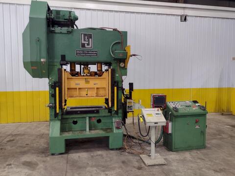 75 Ton, L & J #EM2-75-42X24, High Speed Straight Side Stamping Press, 2.5" Stroke, 4" Powered Adjustment