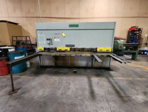 1/4" x 10' Accurshear #825010, hydra-mechanical power squaring shear, 36" front operated power back gauge, 20
