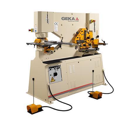 5" x 3" x 3/8" Geka #Hydracrop-55s, Ironworker, 61 ton, 10" throat, NEW