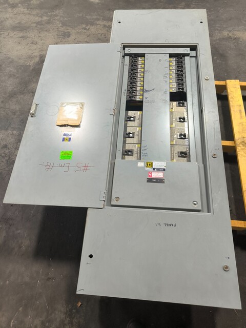 225 Amp. Square D, HCN I-Line, Panelboard, 277/480 Volts, 3PH, 4 Wire, 42 Space, w/ 25 breakers
