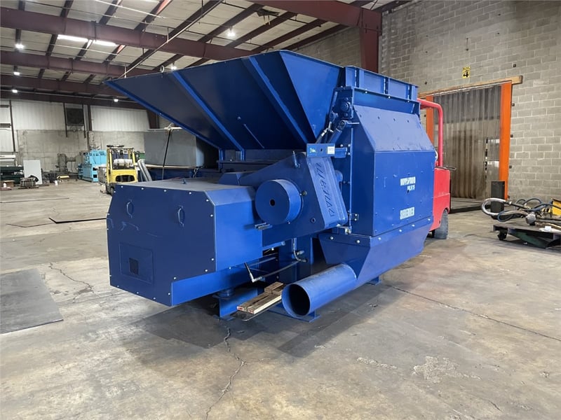 Weima #WLK-15, E-Rotor Shredder, 59" x 59" capacity, 90" Infeed height, 15" diameter Rotor, 3" Screen, (63)