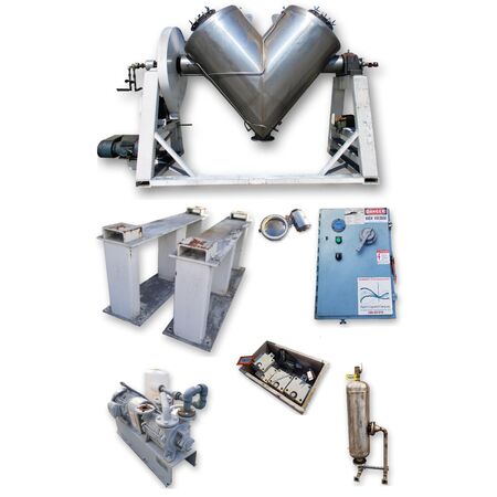 75 cu.ft. Gemco, V-Cone Stainless Tumble Blender, Vacuum Dryer, 0.93" Shell thickness, 25 psi @ 200&deg;F
