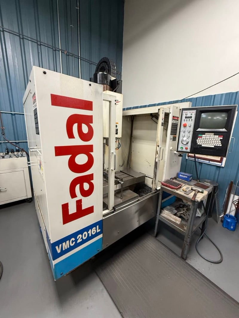 Fadal #VMC2016L, vertical machining center, 20" X, 16" Y, 20" Z, 15 HP, 7,500 RPM, 21 automatic tool changer