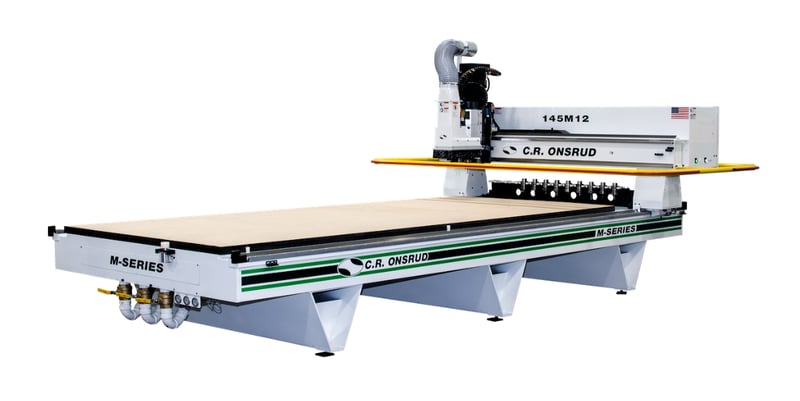 Onsrud #3100M, CNC Router, 152" X, 99" Y, 9" Z, 12 HP, 24000 RPM, 12 tool, 2.1M x 3.1M table, new