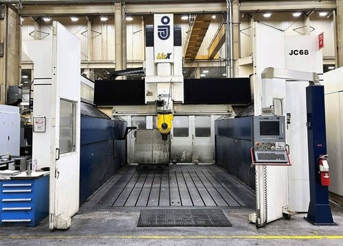Jobs #Linx/S, 5-axis CNC Gantry Mill, 165" X Travel, 126" Y Travel, 49" Z, 3 Spindle Changer, 32 automatic