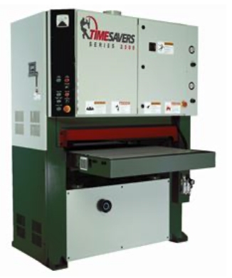 52" Timesavers #2311-45-1, Widebelt, Single Head, 5" thick, 15-45 FPM, 33-38" passline, 1830 CFM, unused