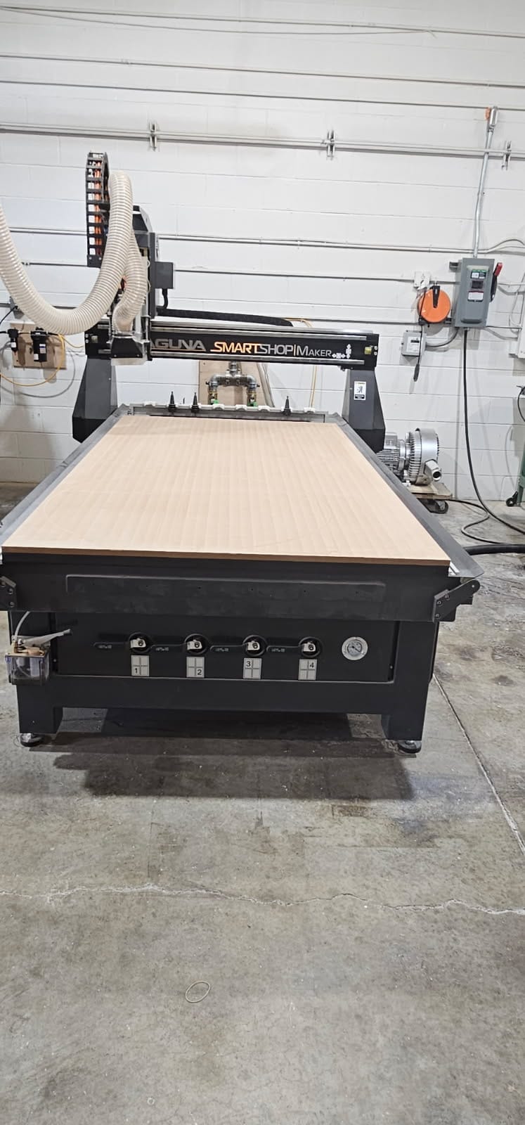 Laguna #SS-M2-48, CNC Router, 4' x 8', 48" X, 96" Y, 13" Z, 6 HP, 24000 RPM, 220 V., 3ph, dust collector