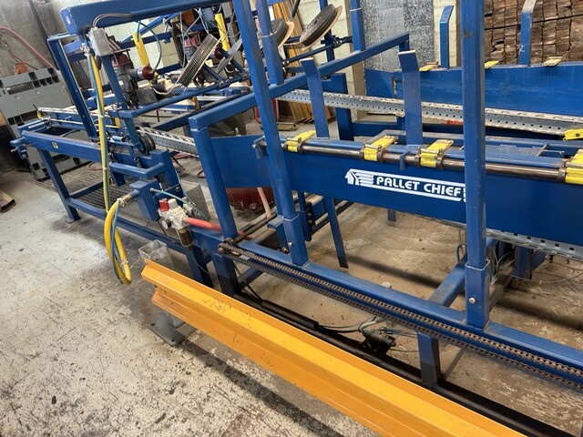 Pallet Chief #PC-II, Pallet Nailer, 48" x 48" capacity, 120 V., 6 gun, w/ parts, 2020