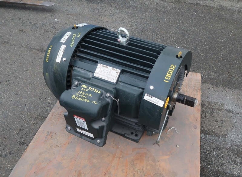 75 HP 3550 RPM Toshiba #0752XDSC41B-P, 365TS Electric Motor, 575 volts, 3-Ph.