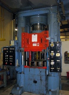 500 Ton, HPM, 36" x 36", 36" daylight, 24" stroke, gib guided, top-mounted hydraulic, AB PLC, #2317