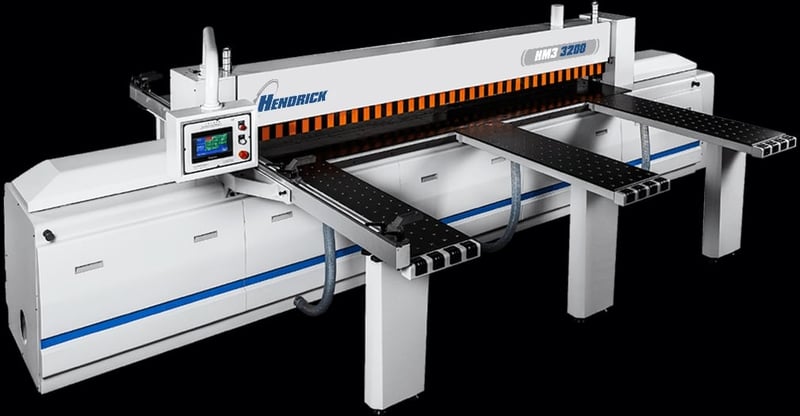 Hendrick #HM3, Horizontal Beam Saw, 15 HP, variable speed carriage, 8' & 10' cuts, new