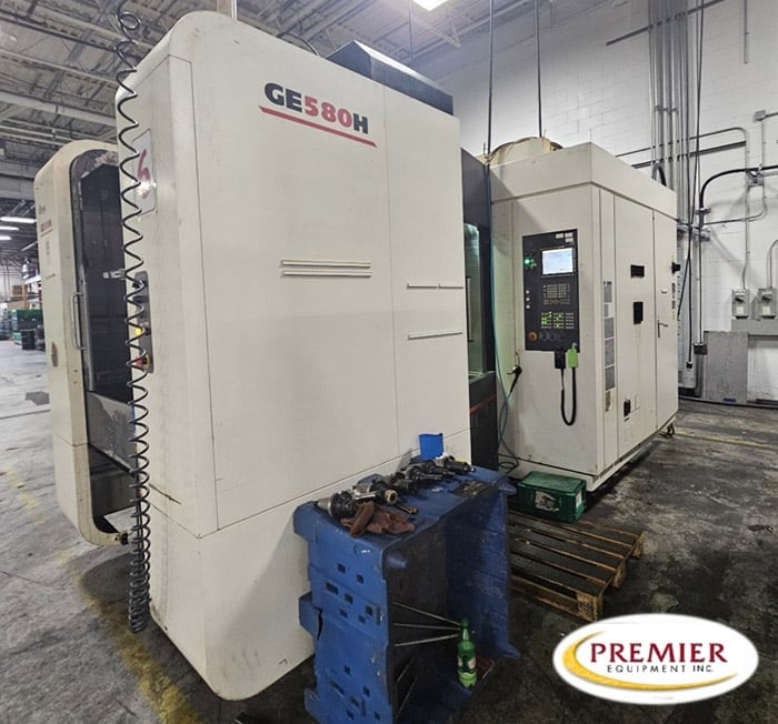 Enshu #GE580H, CNC horizontal machining center, Fanuc 31iMB, 31.5" X, 31.5" Y, 32.7" Z, 10000 RPM, 40