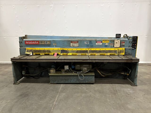 1/4" x 10' Niagara #IF-10-1/4, shear, 36" back gauge, 15 HP