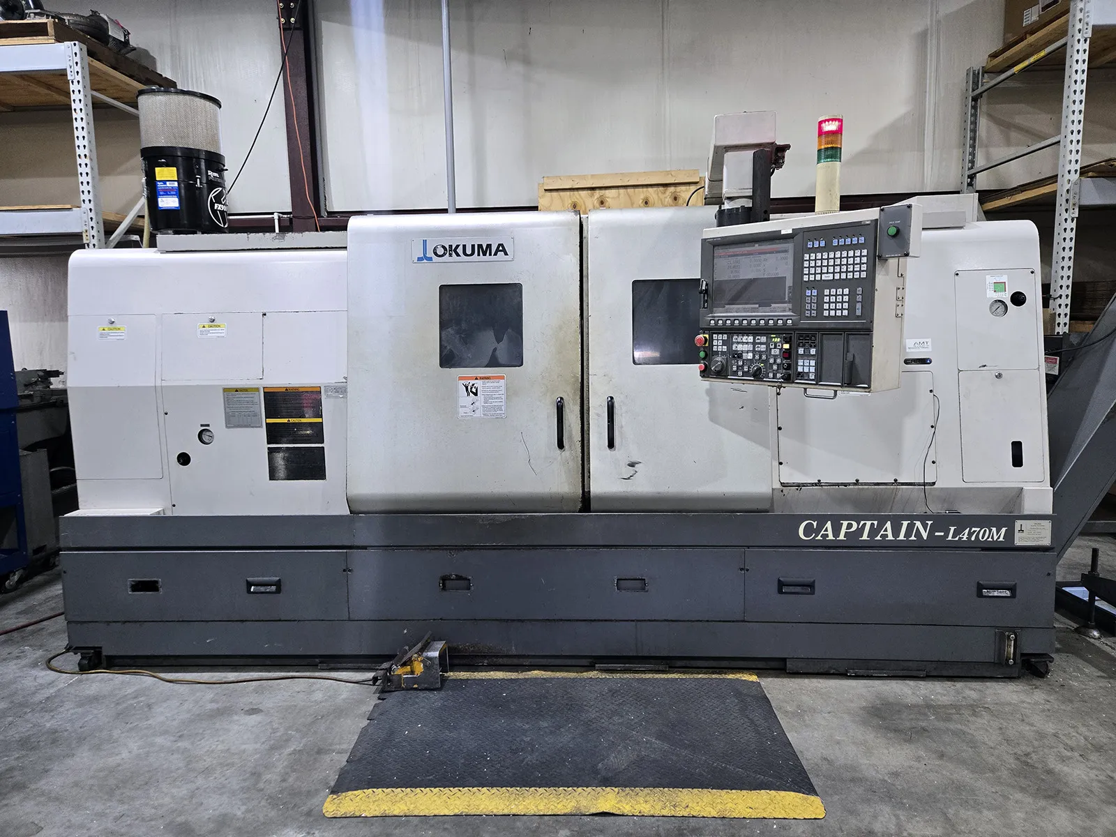 Okuma #Captain-L470M/1250, CNC lathe, 24.4" swing, 15" 3-jaw chuck, 3.5" bar, 16.53" dia., 49.21" lgth, 12