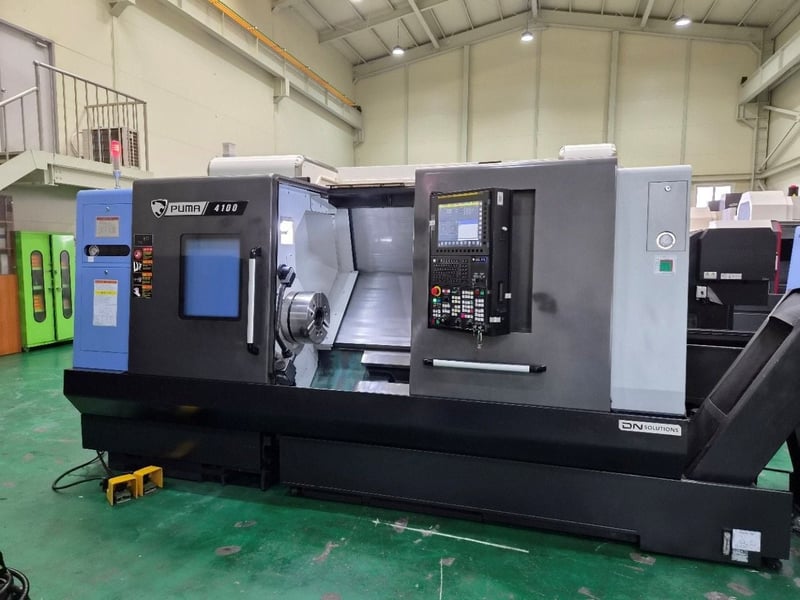 Daewoo Doosan #Puma-4100B, CNC lathe, Fanuc i Series, 31.1" swing, 15" chuck, 4.5" bar, chip conveyor, 2019
