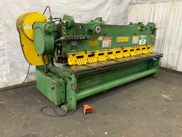 1/4" x 10' Lodge & Shipley #0410-SL, power squaring shear, 48" front operated manual back gauge, 11 hydraulic