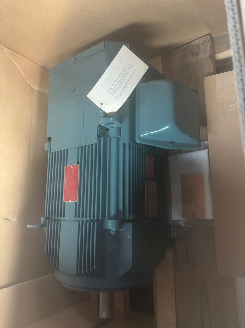 50 HP 1773/3545 RPM Baldor Inverter/Vector Duty, Frame FL2570, TEAO-BC, 1.0 service factor, 460 Volts, NEW (2