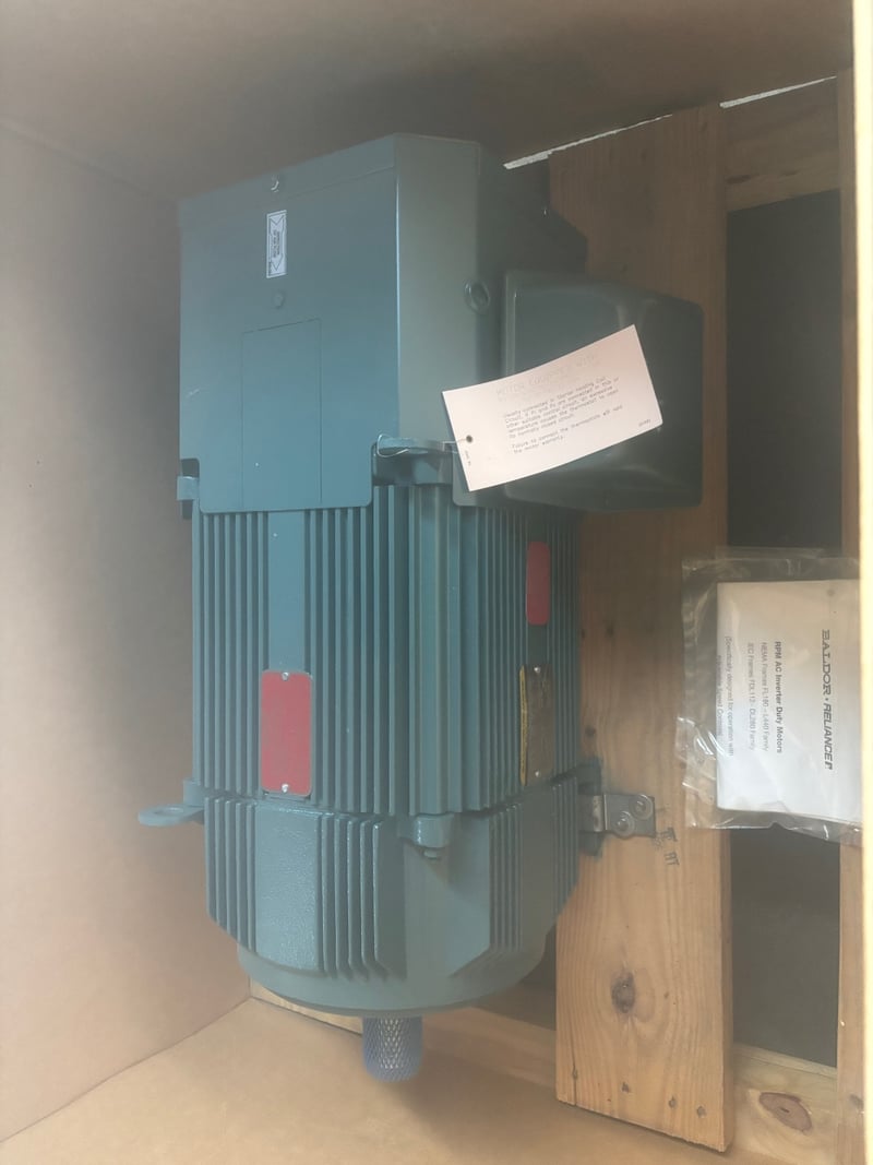 60 HP 1775/3540 RPM Baldor Inverter/Vector Duty, Frame FL2578, TEAO, 1.0 service factor, 460 Volts, NEW