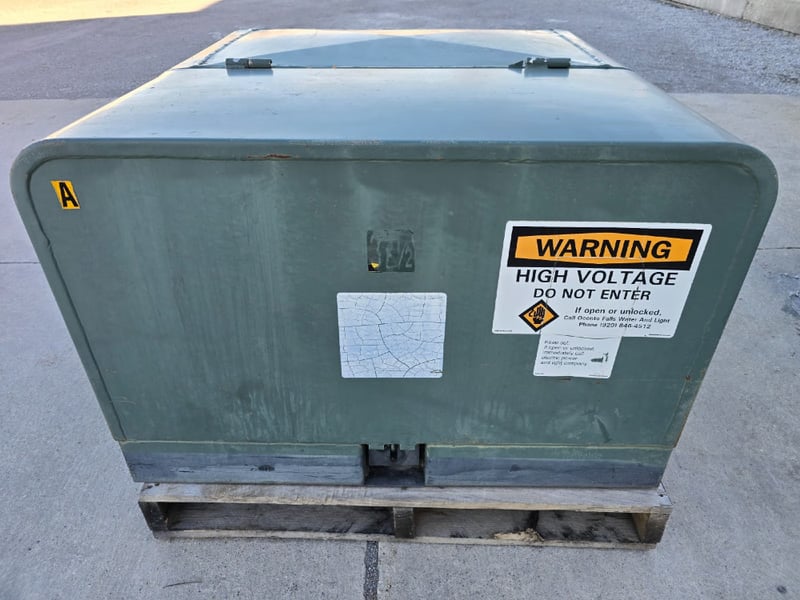 37.5 KVA 4160GY/2400 Primary, 240/120 Secondary, T & R Single Phase Pad Mount Transformer, (4 available)