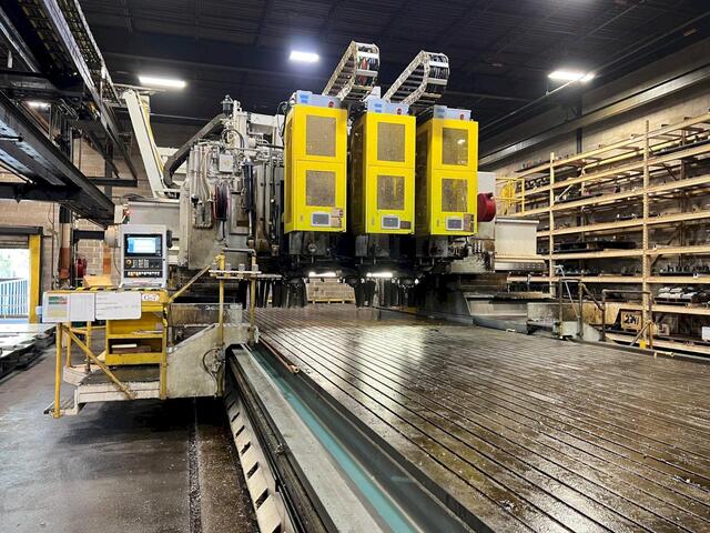 Cincinnati, 5-Axis CNC Gantry Profiler, 603" X, 84" Y, 18" Z, 3-Spindle, 68 HP, 3570 RPM, Siemens 840D SL