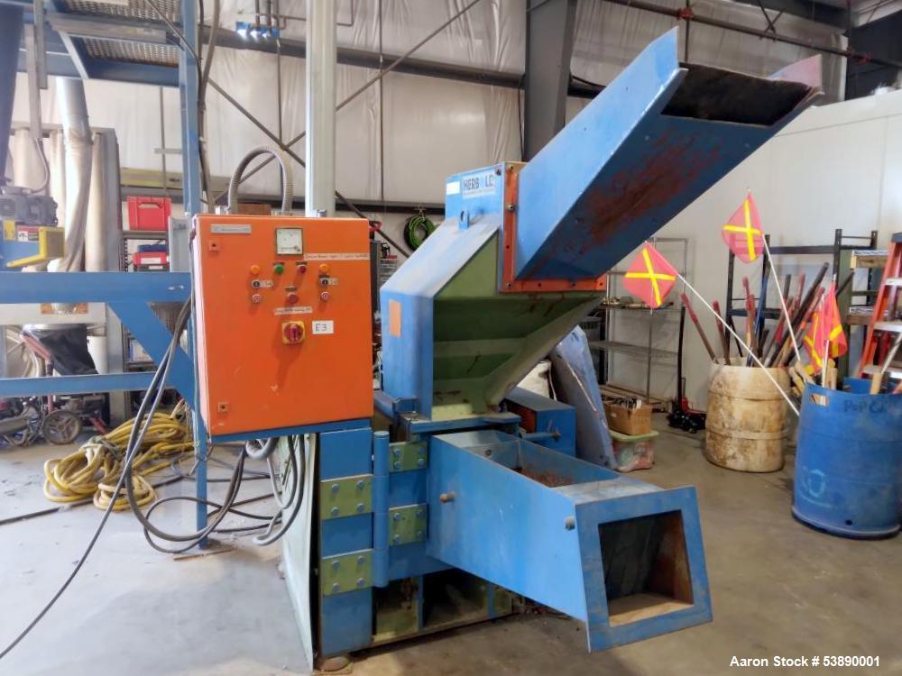Herbold Granulator. 15.5" x 15.5" feed opening, 40 HP, 575 V., Control panel,
