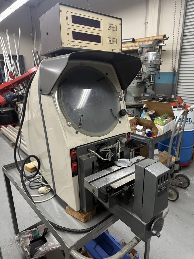 Gage Master #28, optical comparator, digital read out