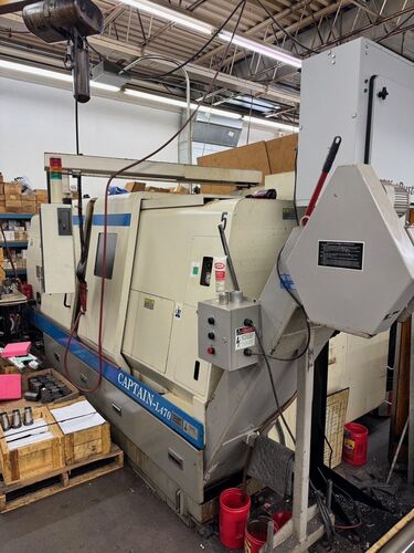 Okuma #Captain-L470, CNC lathe, 24.4" swing, 15" chuck, 4.33" bore, 50" centers, 16.54" dia., 25.5" lgth