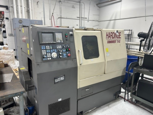 Hardinge #Conquest-T42, CNC Lathe, 21.2" swing, 13.8" turning distance, 13.1" machining length, 6" chuck