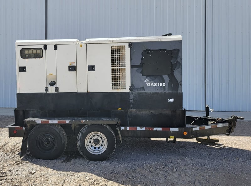115 KW Atlas Copco #QAS 150 JDS, diesel generator set, John Deere engine, 2012