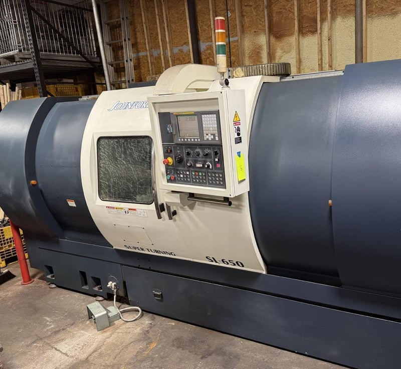 Johnford #SL-650, 2-Axis CNC Lathe, 22.8" swing, 16.5" turning diameter, 60" machining length, 10" chuck, 3"