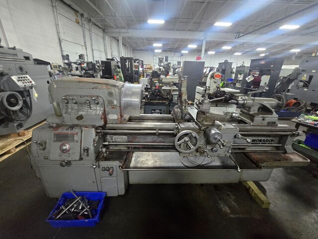 20.5" x 54" Monarch #60, engine lathe, 10" chk, 6-jaw, 1-5/8" spindle bore, quick change tool post, Steady
