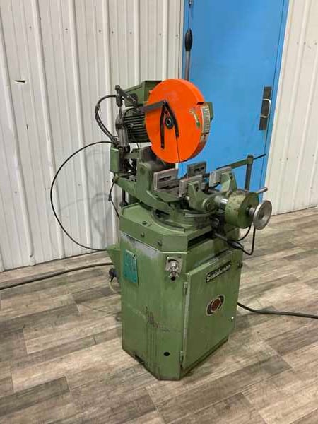 14" Scotchman Bewo #CPO-350-NF-HA, non-ferrous saw, 60&deg; miter, hand down feed, 5 HP