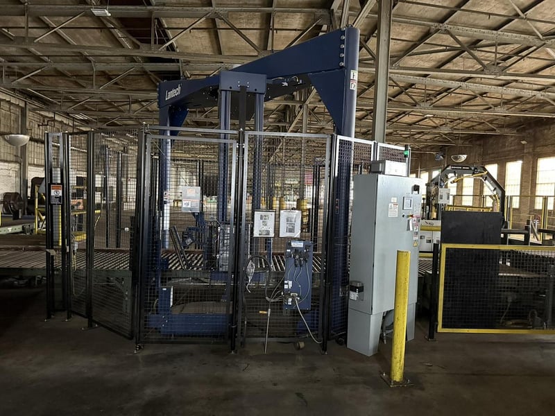 Lantech #SC, Stretch Wrapper, 80" wrap height, 18" conveyor pass height, 45-60 loads/hour, 15 RPM, 80 psi